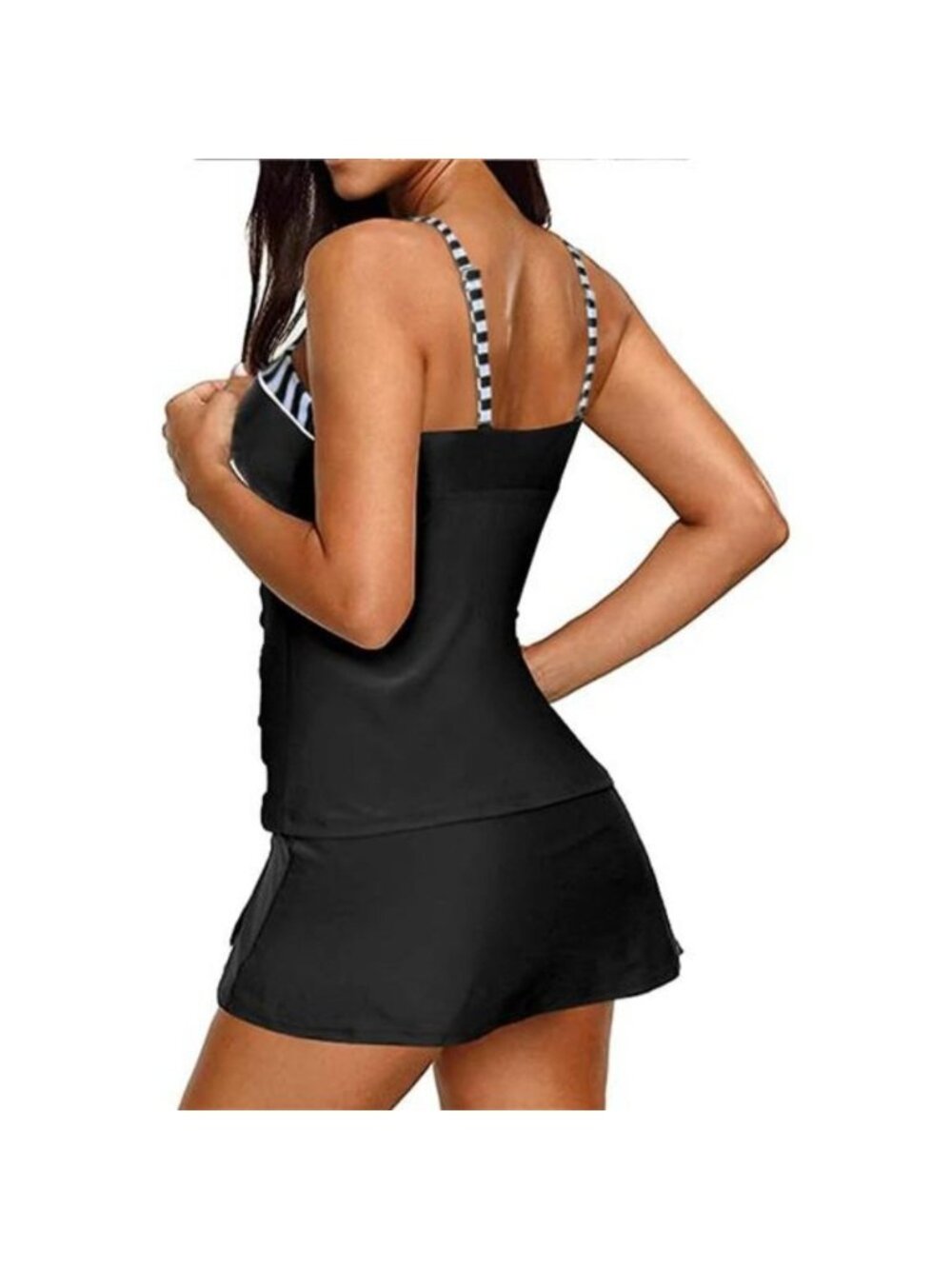 Women's Tankini Swimsuits with Skirt Two Piece Underwire Bathing Suits - Picture 2 of 5